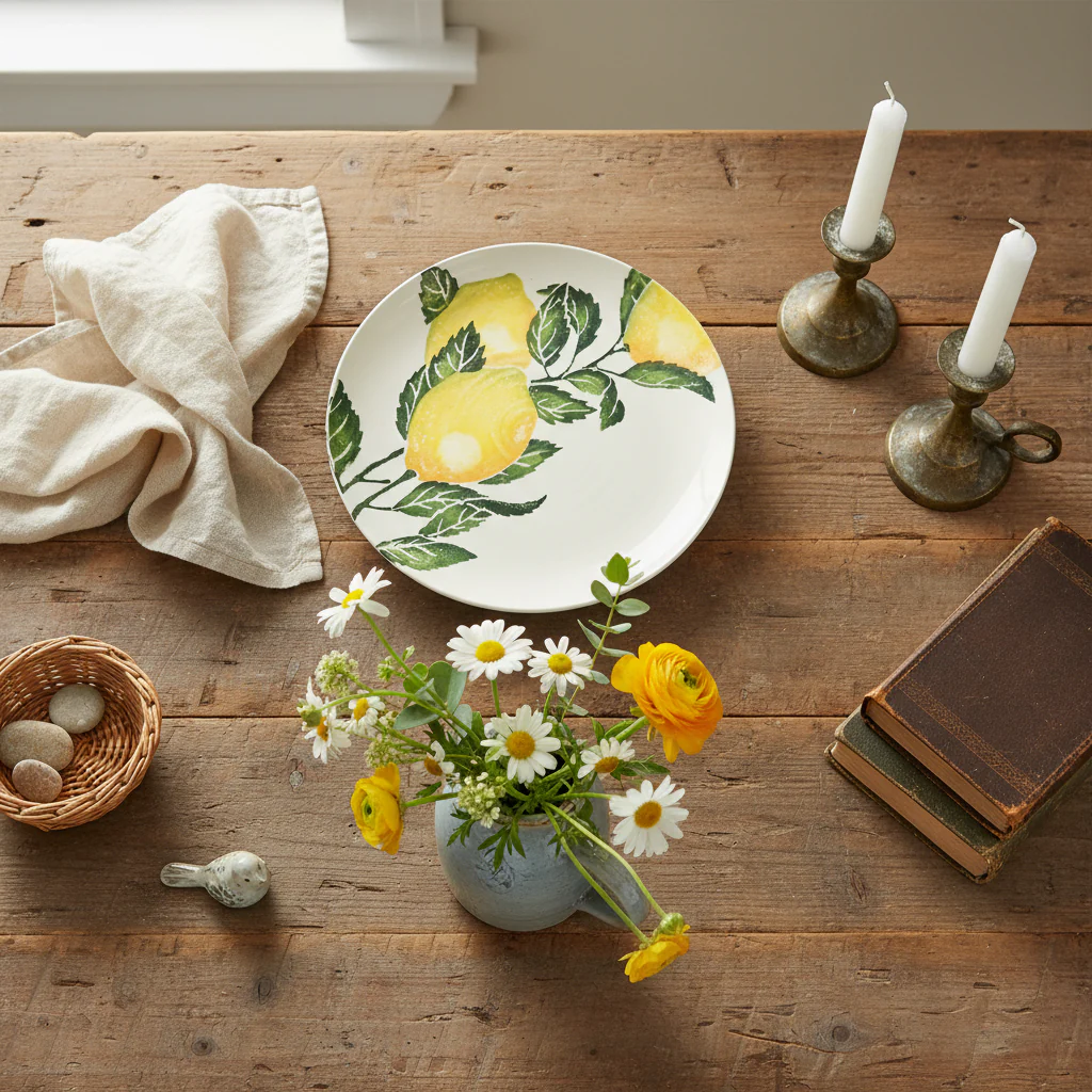 Bliss Home Dinner Plate, Lemons - Image 3