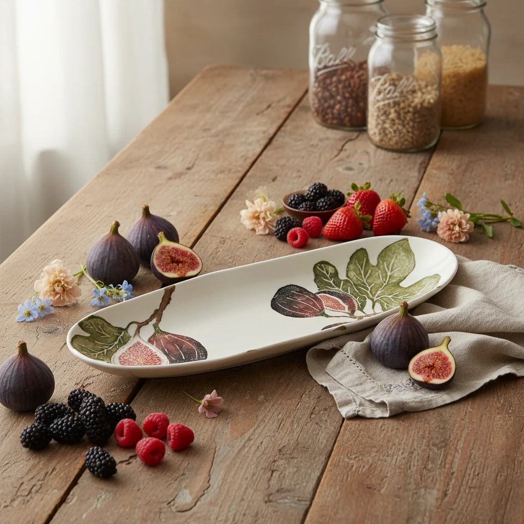 Bliss Home Fig Oval Shallow Platter - Image 7