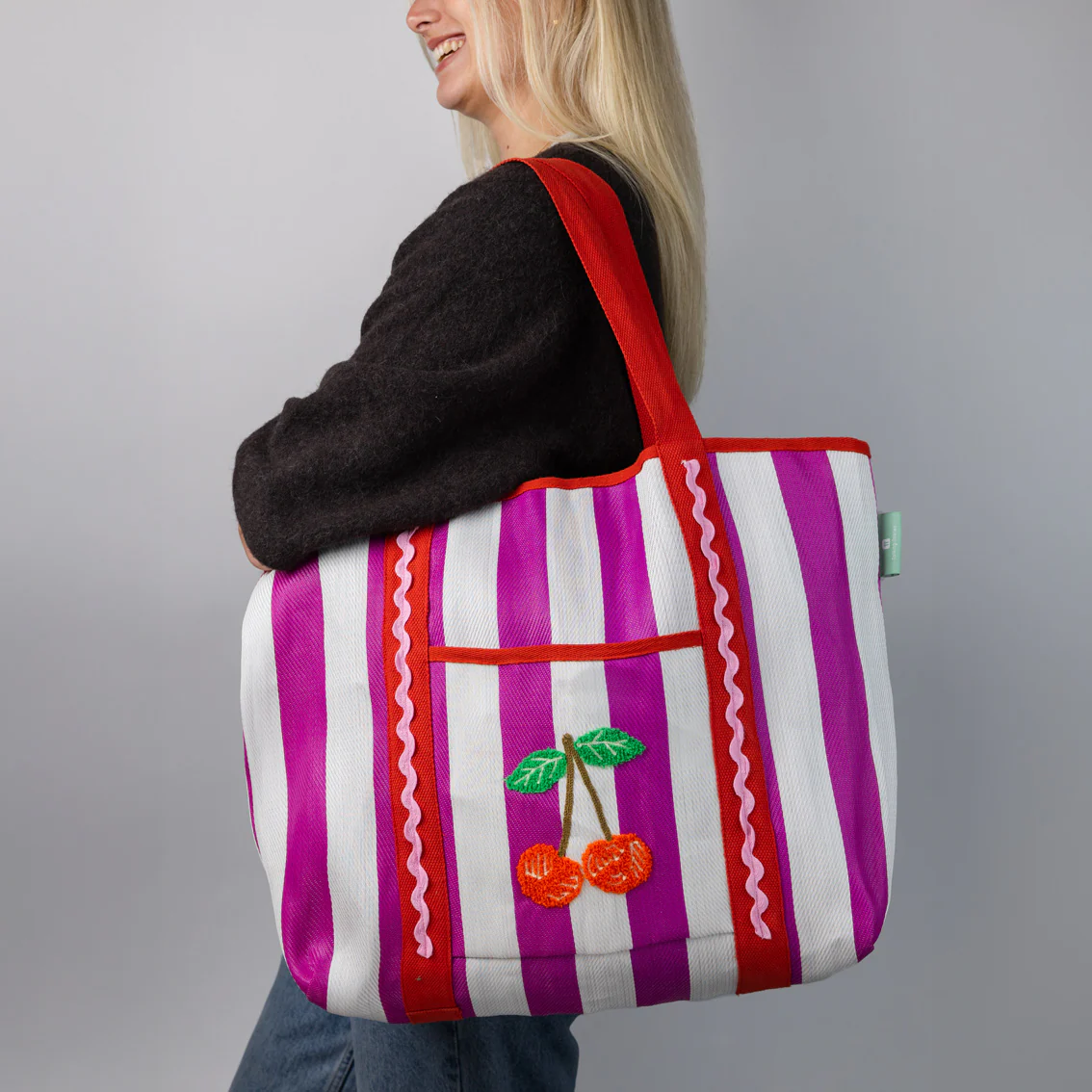 Bon Appetit Cherry Tote Bag (Recycled Plastic) - Image 4