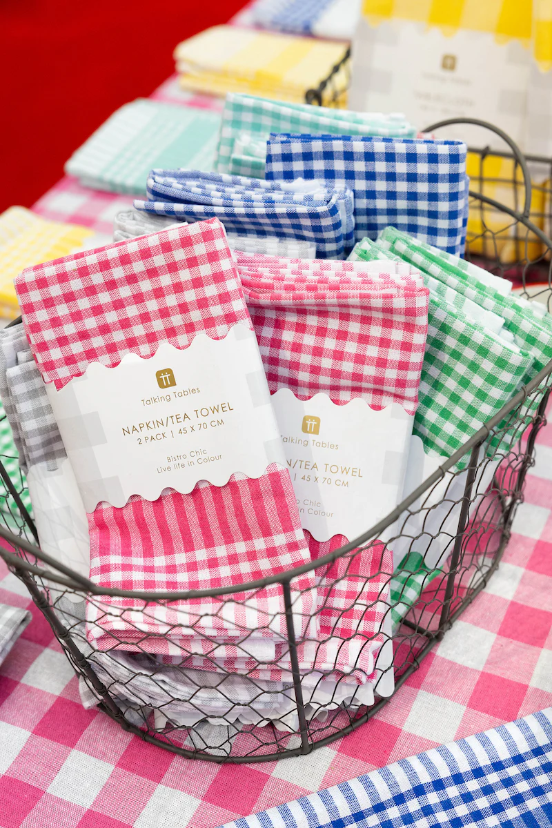 Bon Appetit Cotton Gingham Tea Towels, Blue (Set Of 2) - Image 4