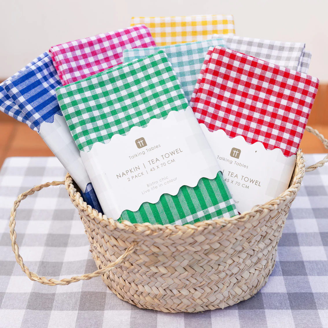 Bon Appetit Cotton Gingham Tea Towels, Green (Set Of 2) - Image 9