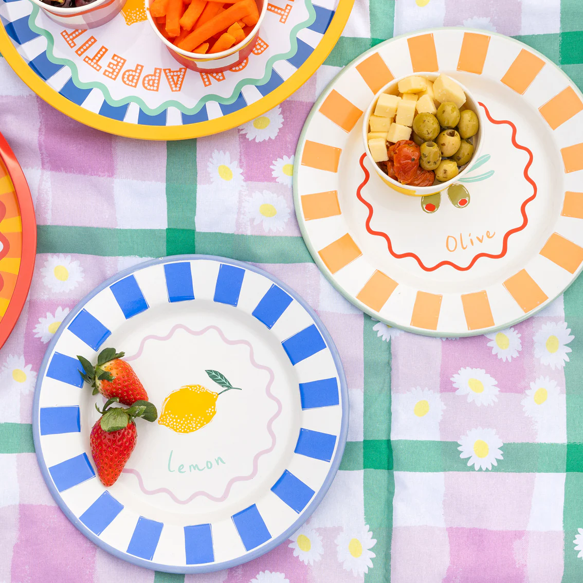 Talking Tables Bon Appetit Lemon Enamel Dinner Plate, (25CM) - Image 7