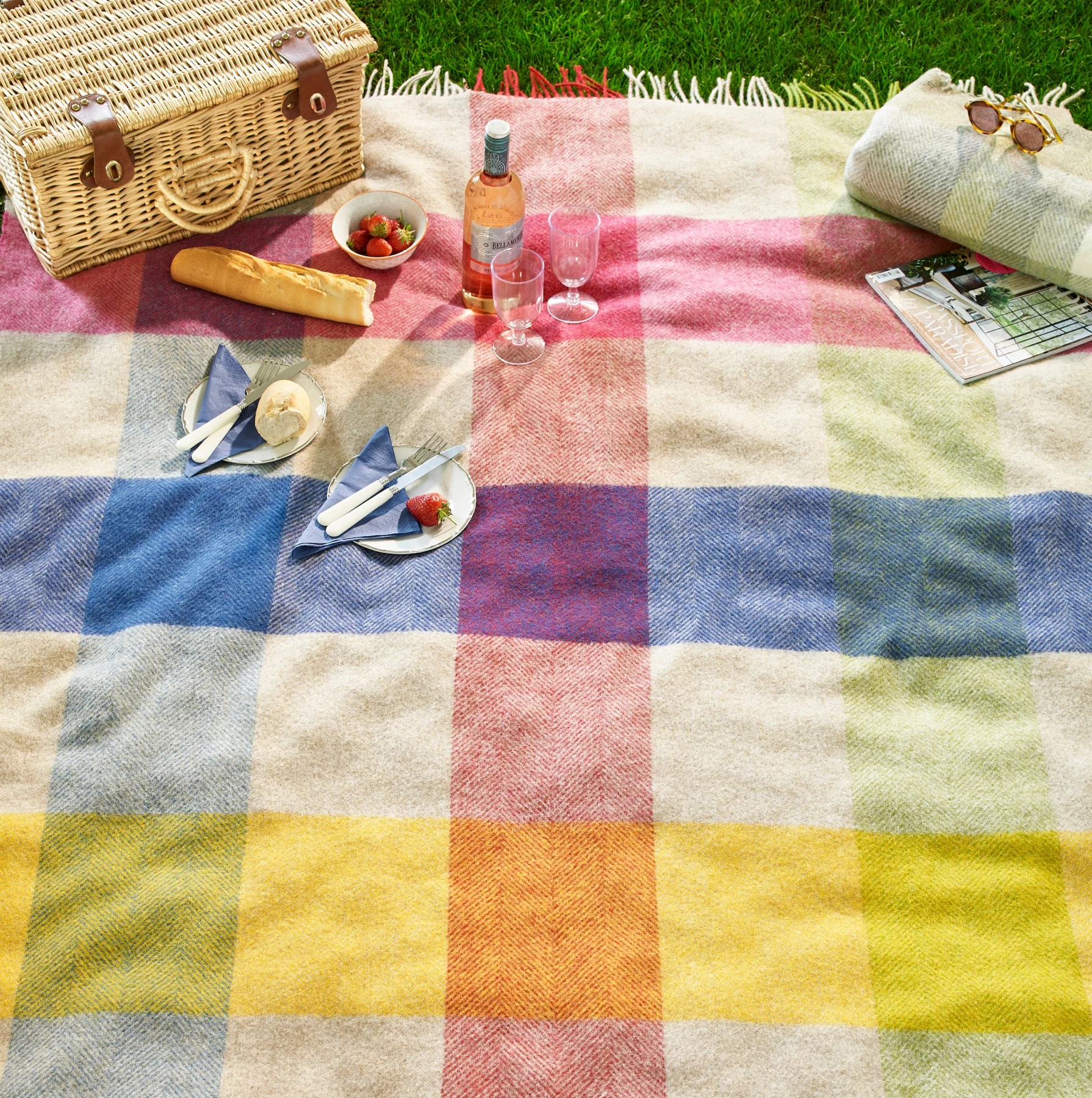 Bronte By Moon Harland Shetland Wool Throw, Multi - Image 3