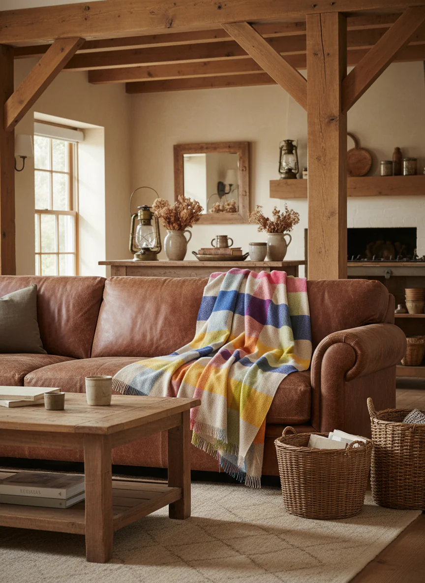 Bronte By Moon Harland Shetland Wool Throw, Multi - Image 6