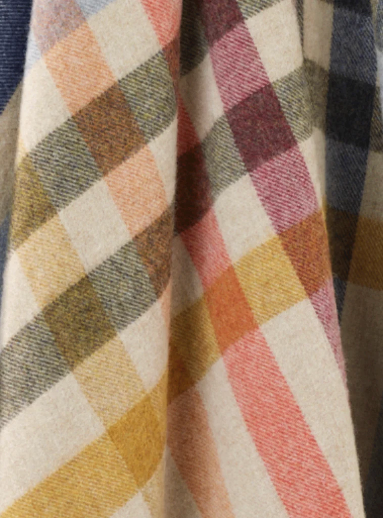 Bronte By Moon Henley Merino Wool Throw, Beige - Image 6