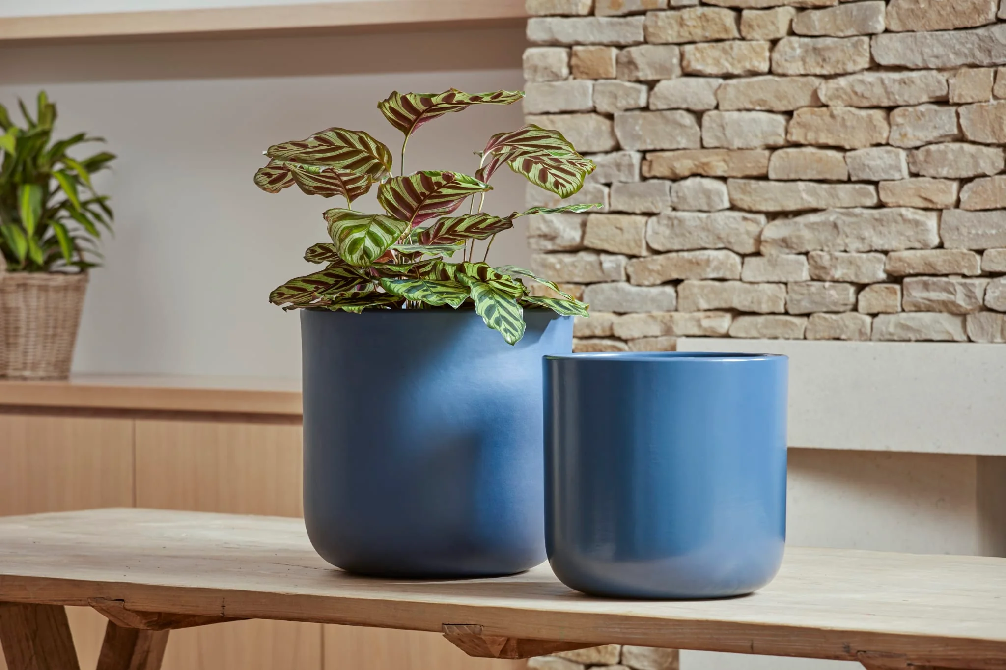 Capri Ceramic Plant Pot, Dark Blue - Image 4