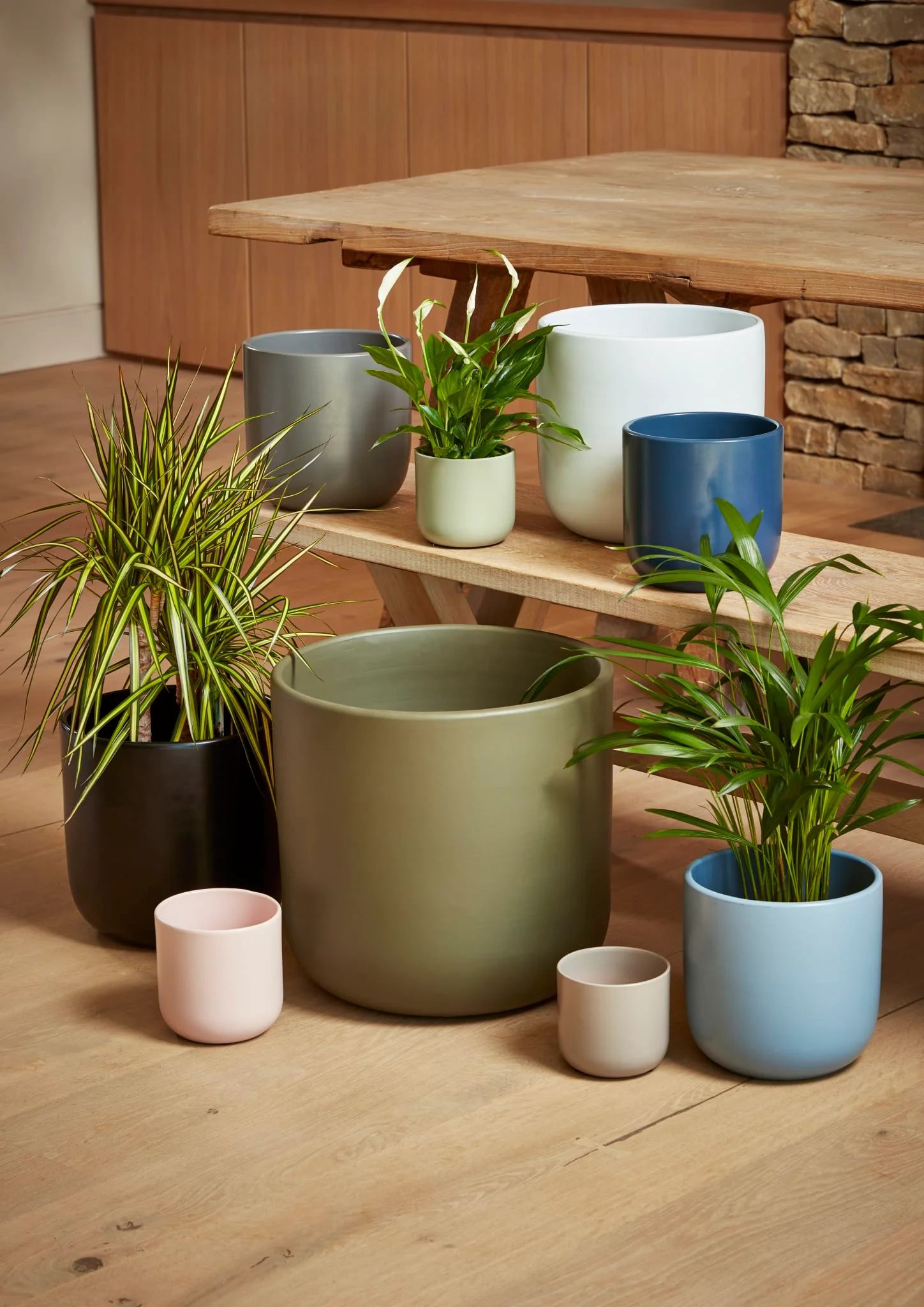 Capri Ceramic Plant Pot, Dark Blue - Image 6