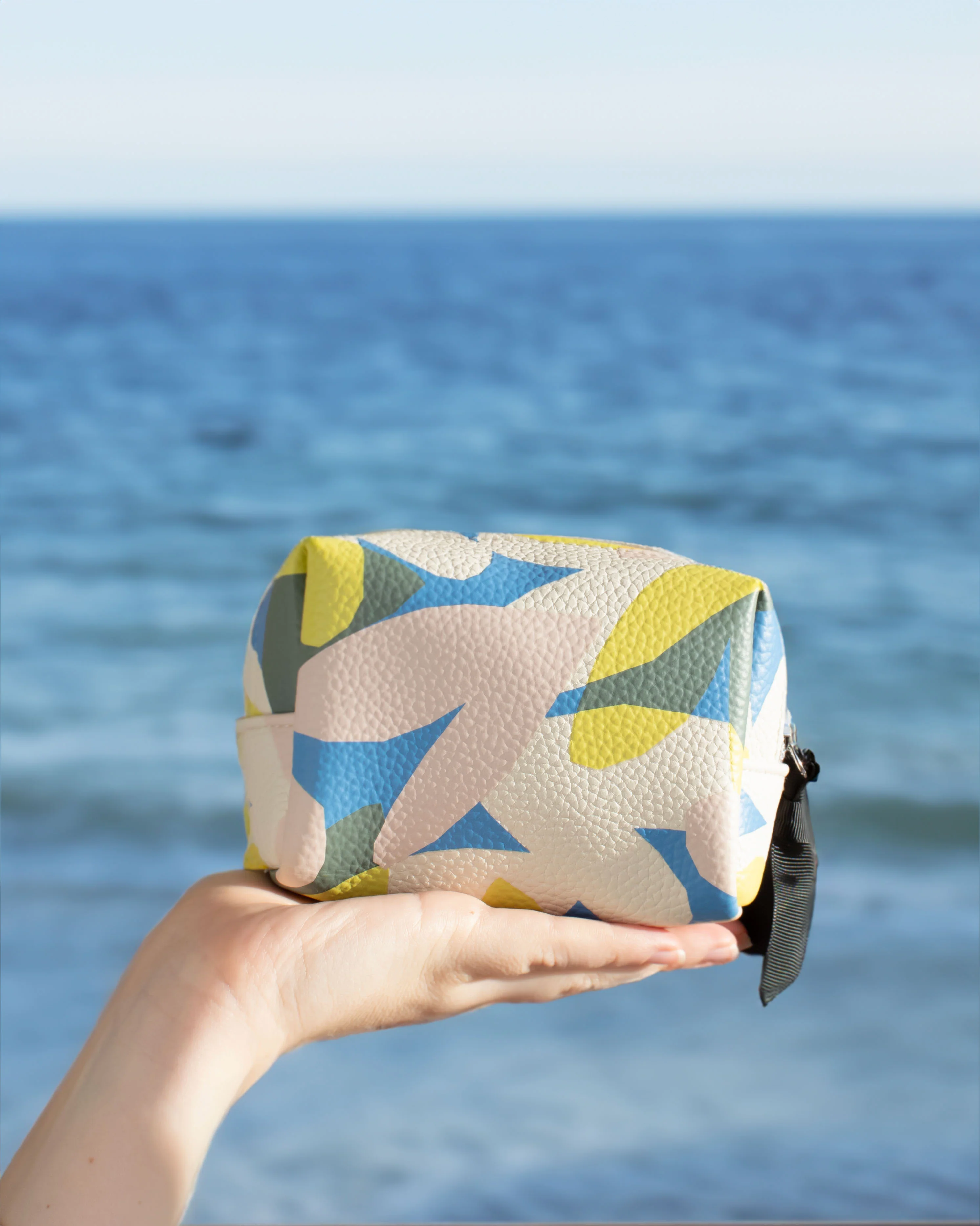 Caroline Gardner Mini Cube Cosmetic Bag, Confetti Hearts - Image 5