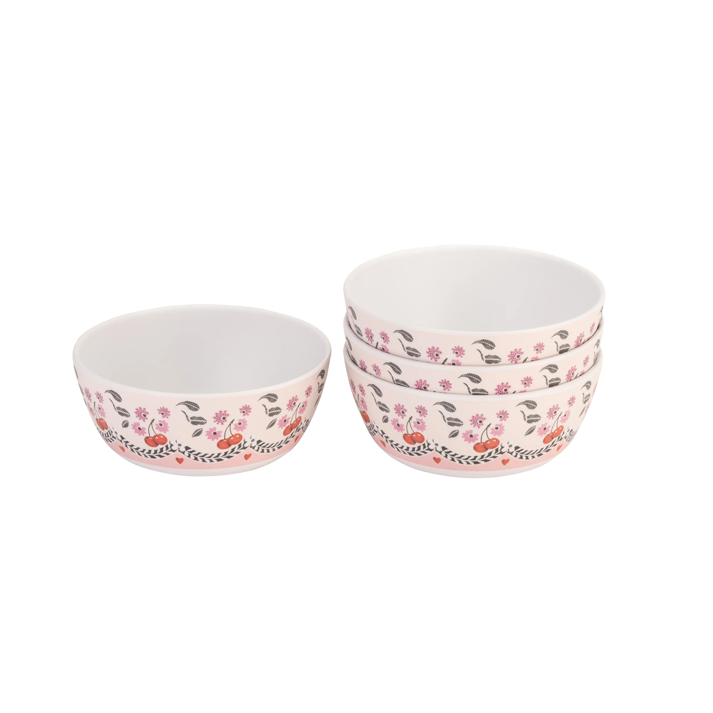 Cath Kidston Cherry Melamine Picnic Bowls (Set Of 4) - Image 2