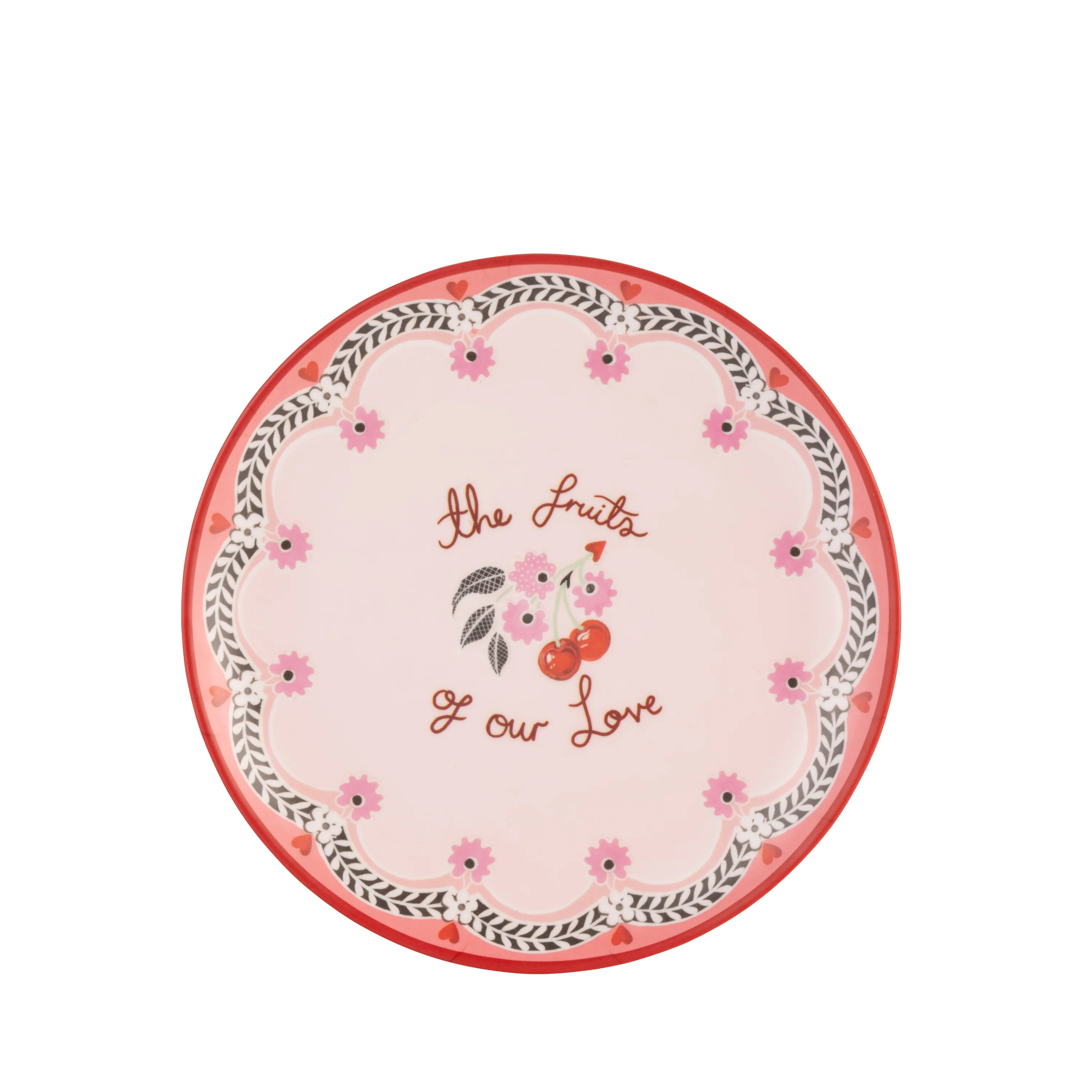 Cath Kidston Cherry Melamine Picnic Side Plates (Set Of 4)