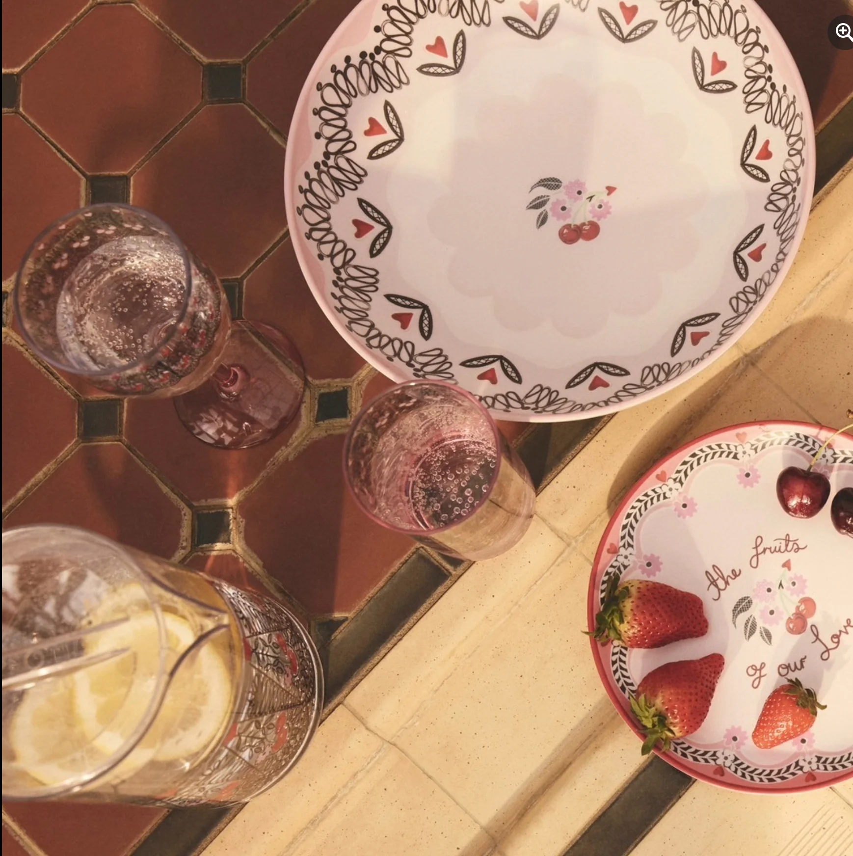 Cath Kidston Cherry Melamine Picnic Side Plates (Set Of 4) - Image 5