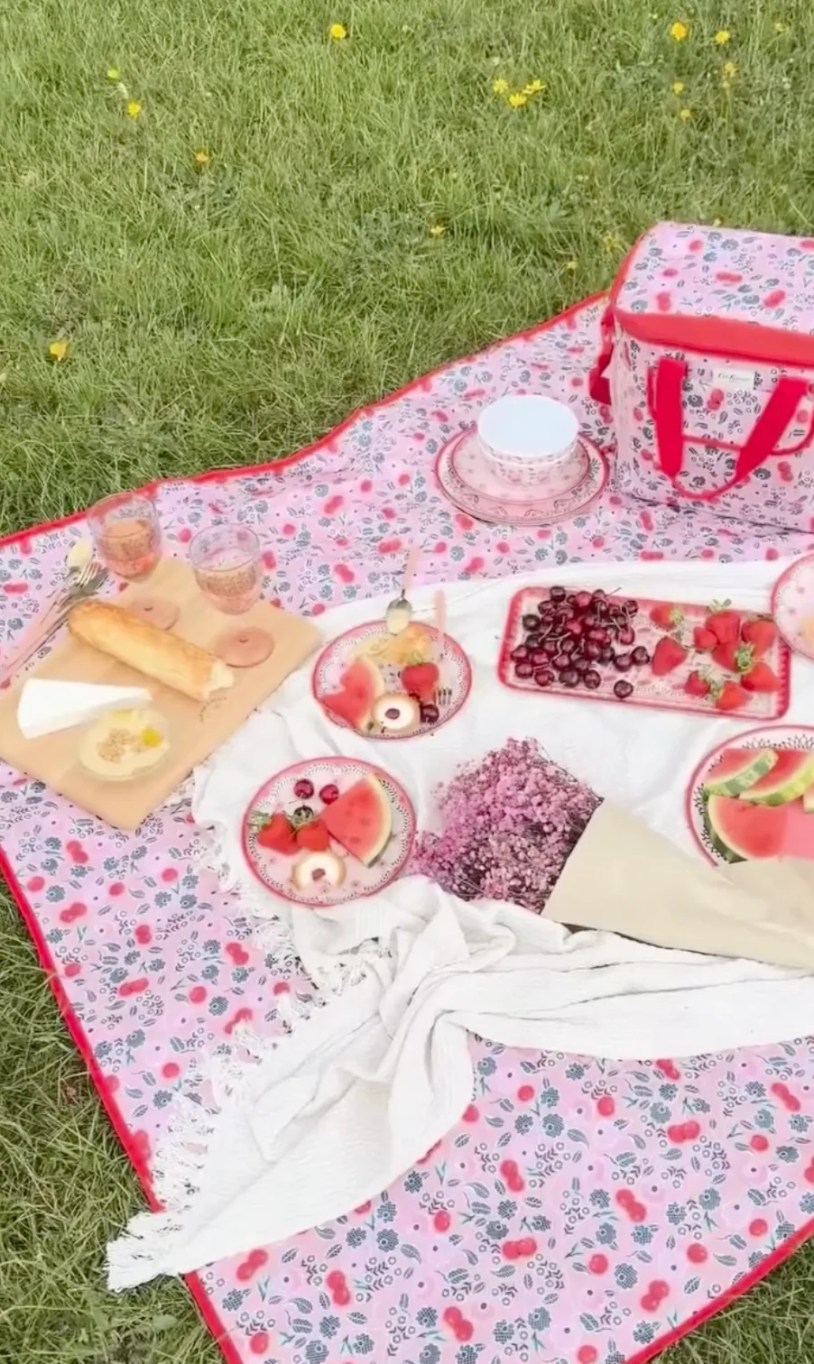 Cath Kidston Cherry Picnic Blanket - Image 5