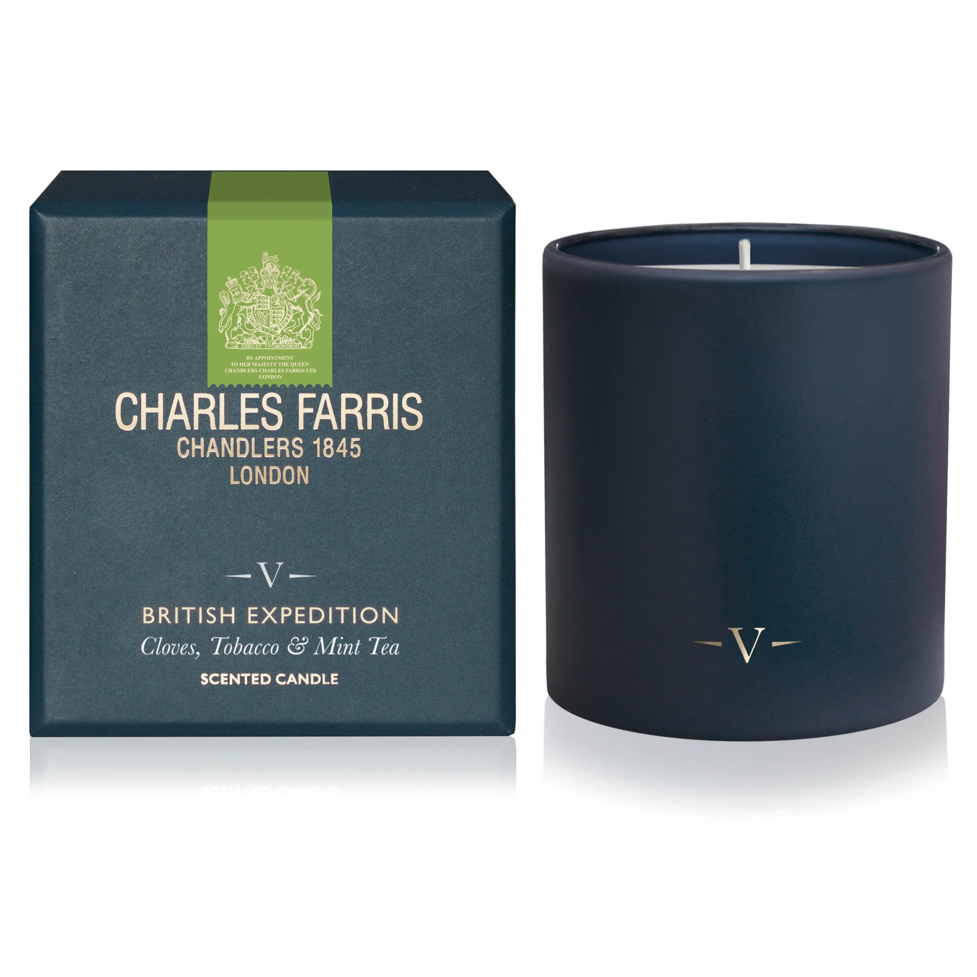 Charles Farris British Expedition Scented Candle, Cloves, Tobacco and Mint Tea