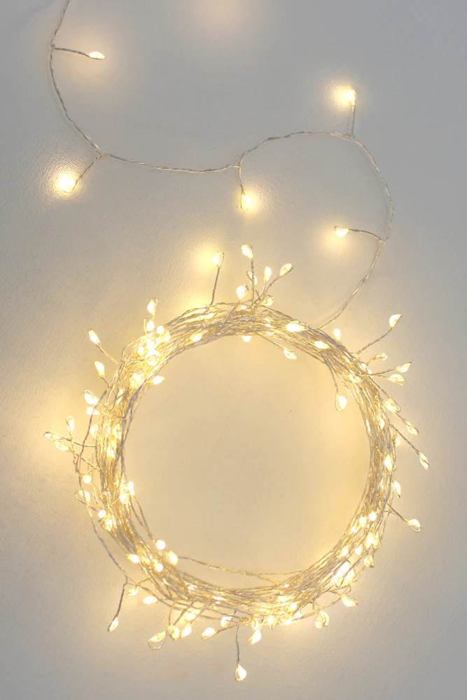 Cluster LED Fairy Light Silver 15 Meters (Mains Powered) - Image 3