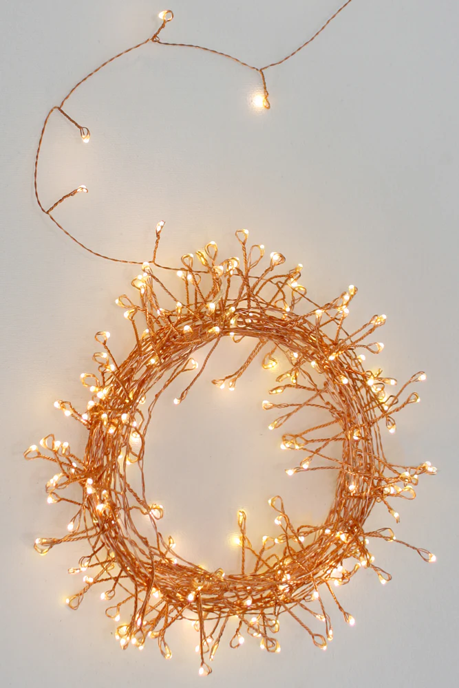 Cluster LED Fairy Lights Copper 20 M (Mains Powered) - Image 5