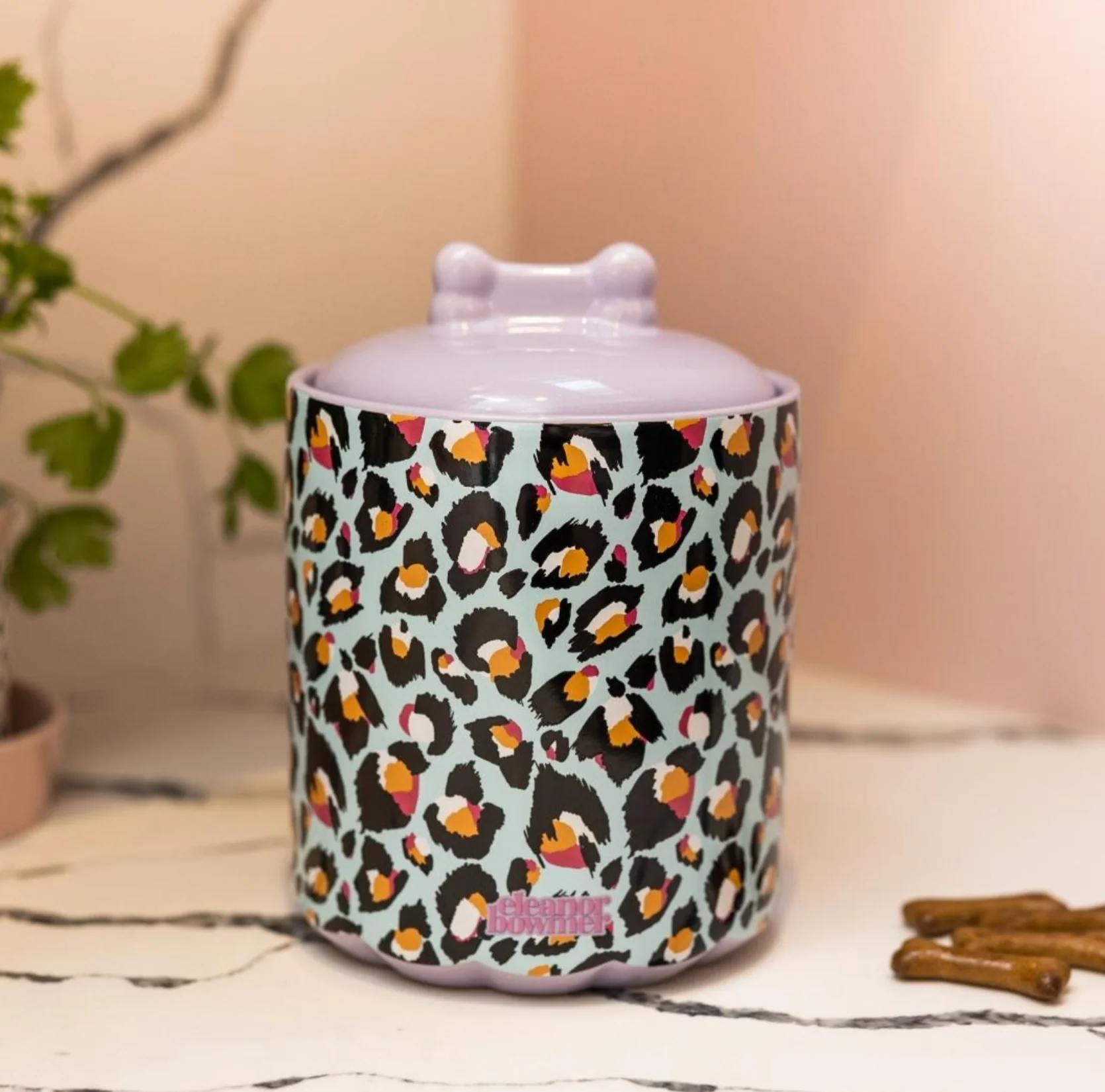 Eleanor Bowmer Ceramic Pet Food Storage Jar,Leopard - Image 4