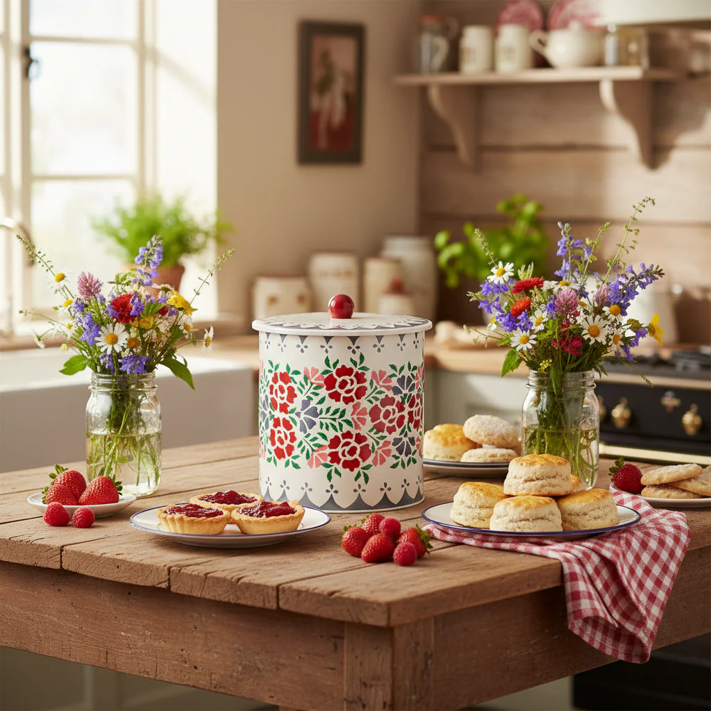Emma Bridgewater Biscuit Barrel, Antique Roses - Image 2