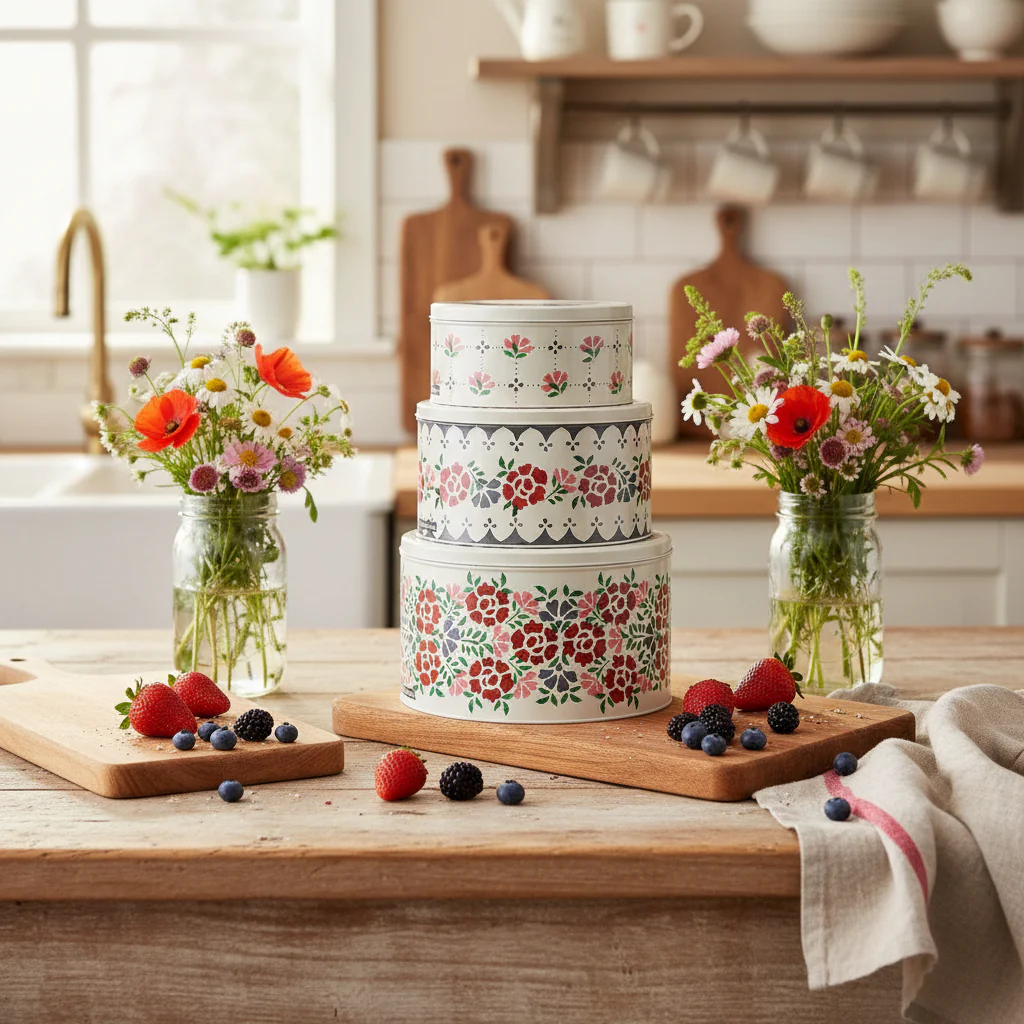 Emma Bridgewater Round Cake Tins, Antique Roses (Set Of 3) - Image 2