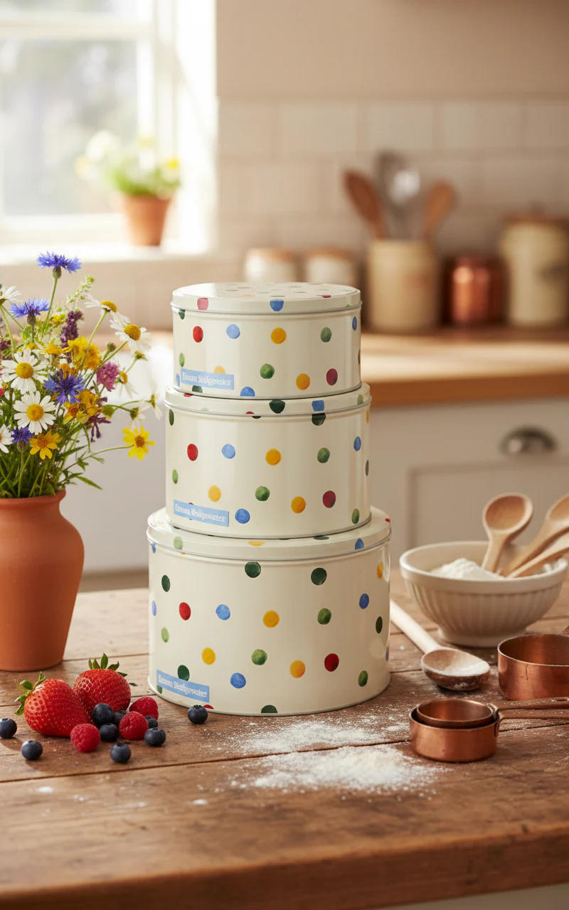 Emma Bridgewater Round Cake Tins, Polka Dots (Set Of 3) - Image 3