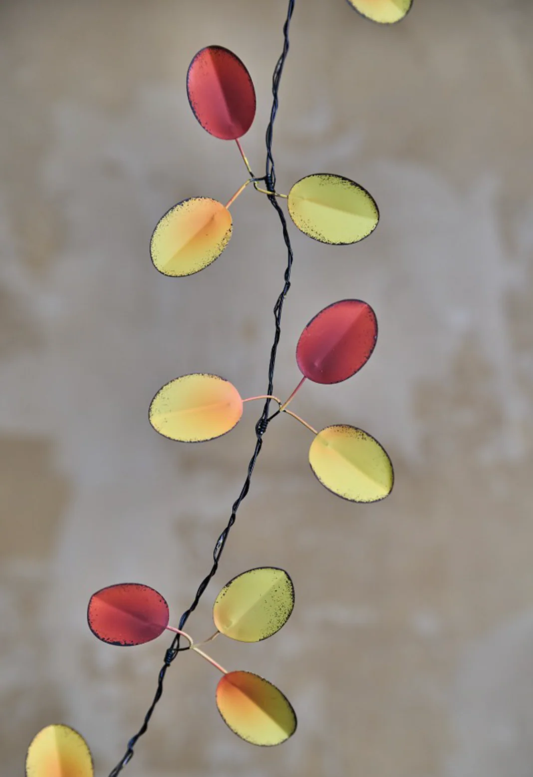 Handmade Metal LED Fairy Lights,Autumn Eucalyptus (Battery Operated) - Image 4