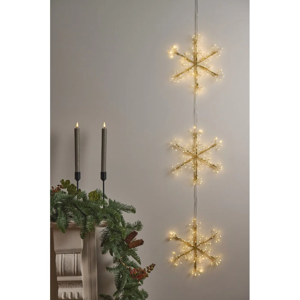 Hanging Snowflake Trio LED Light, ( Mains Powered ) - Image 2