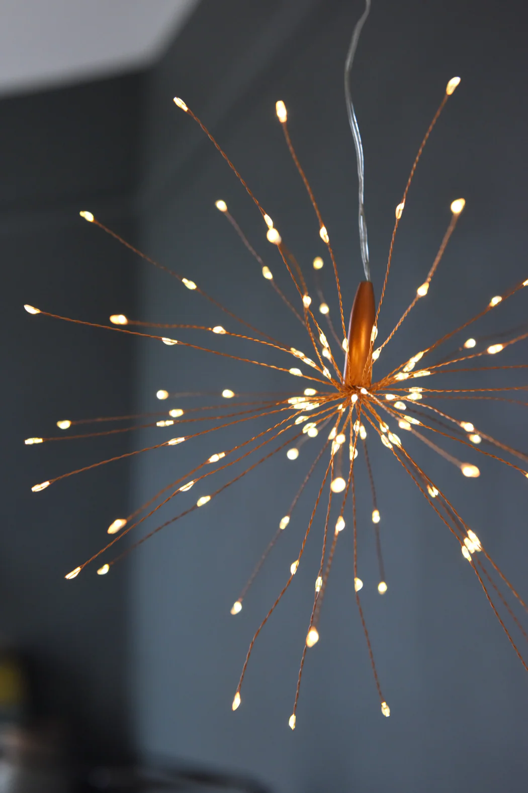 Hanging Starburst LED Fairy Light Copper (Battery Operated) - Image 5