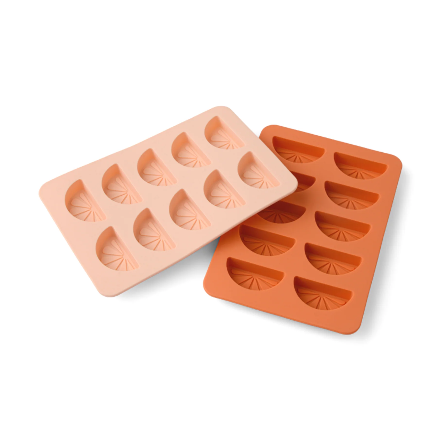 Here's How Dotty Citrus  Wedge Ice Tray, Orange & Blush Pink - Image 3