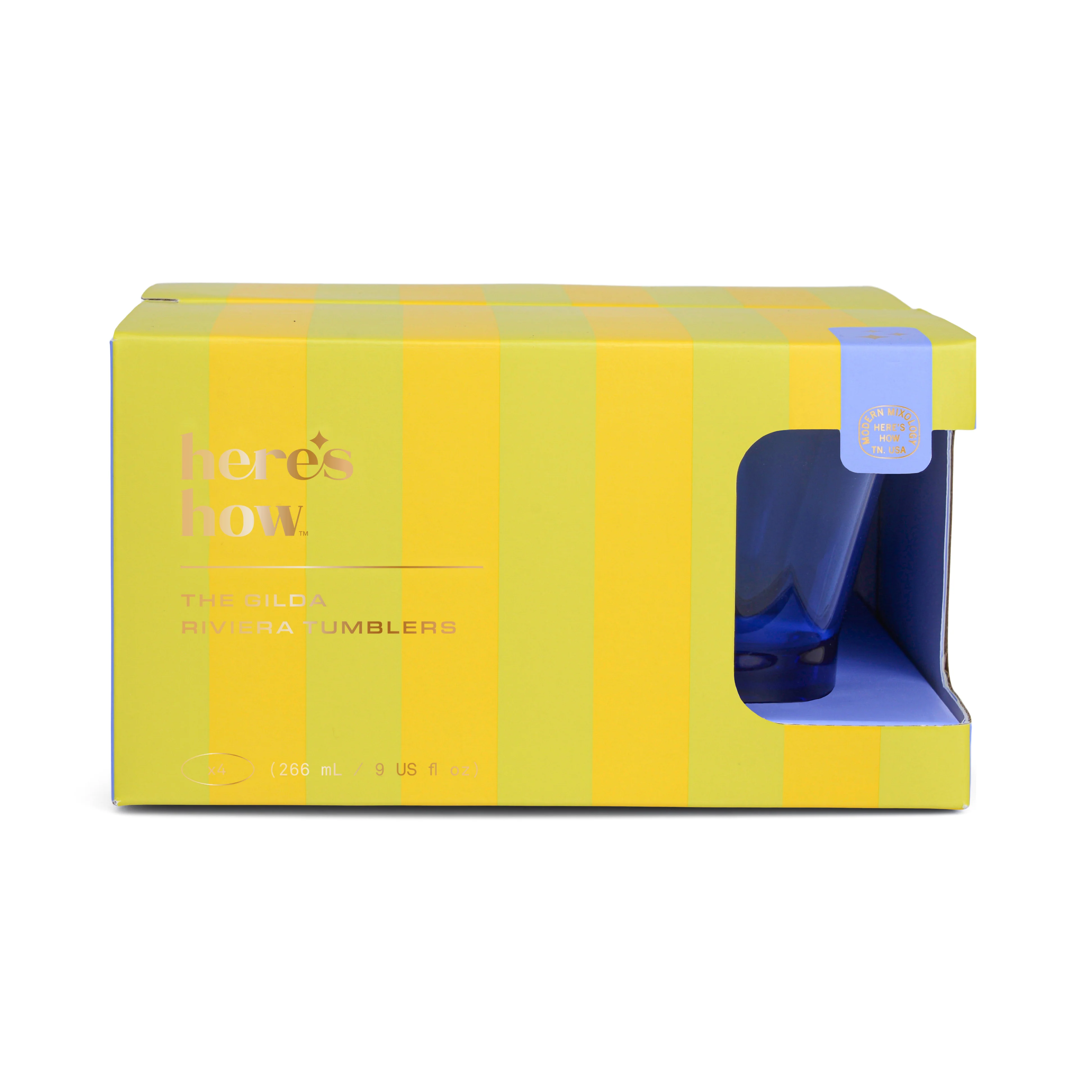 Here's How Gilda Acrylic Tumblers, Cobalt (Set of 4) - Image 6