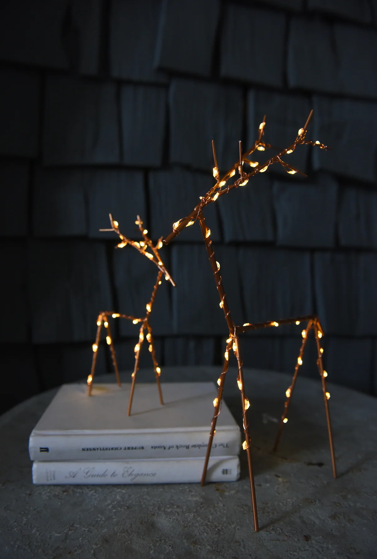 LED Table Top Wire Deer, Small (Battery Operated) - Image 2
