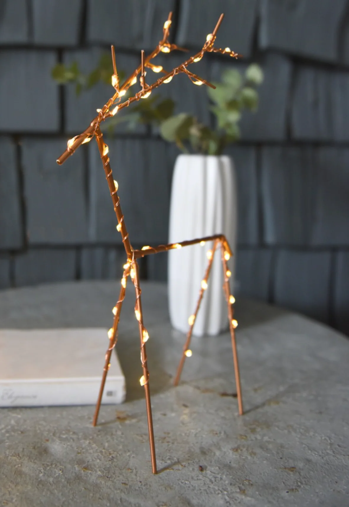 LED Table Top Wire Deer, Small (Battery Operated) - Image 3