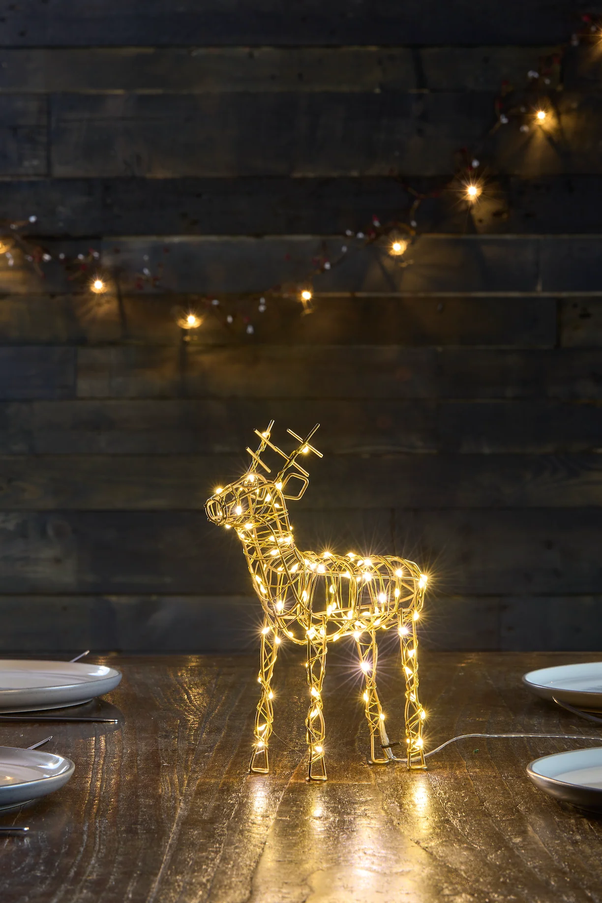 LED Table Top Wire Reindeer,Large(Battery Operated) - Image 3