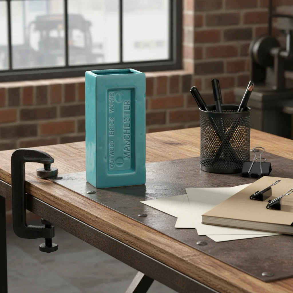 Manchester Brick Vase, Turquoise - Image 3