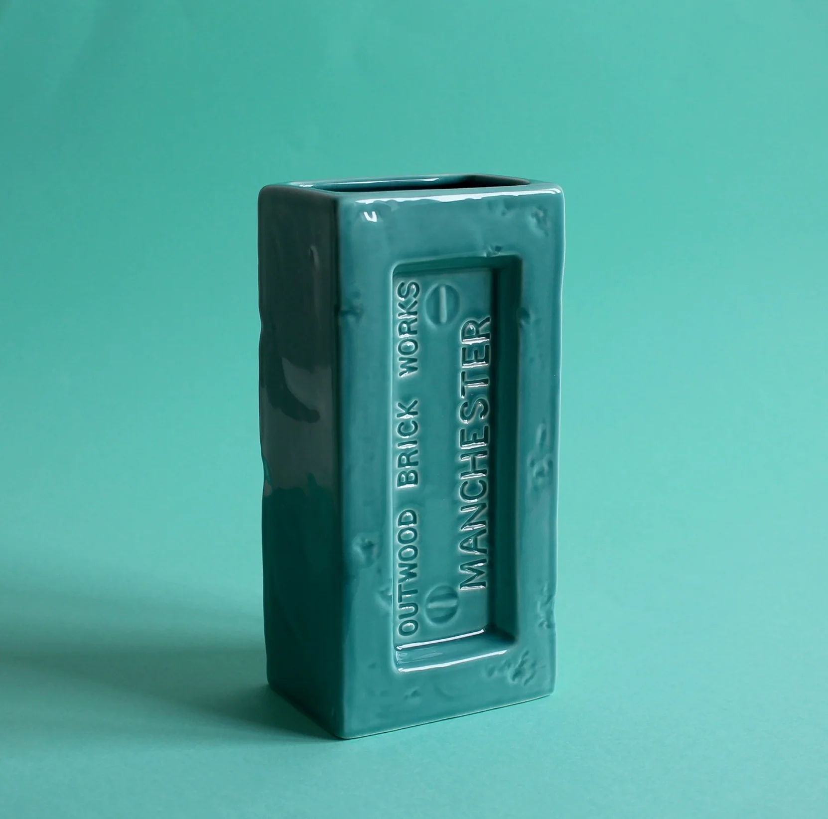 Manchester Brick Vase, Turquoise - Image 5