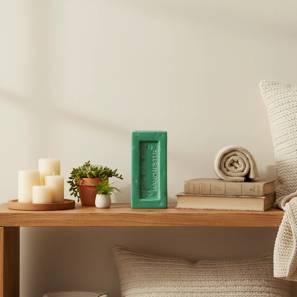 Manchester Brick Vase, Green - Image 2