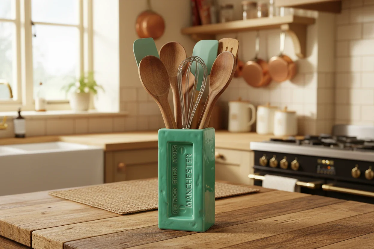 Manchester Brick Vase, Green - Image 3