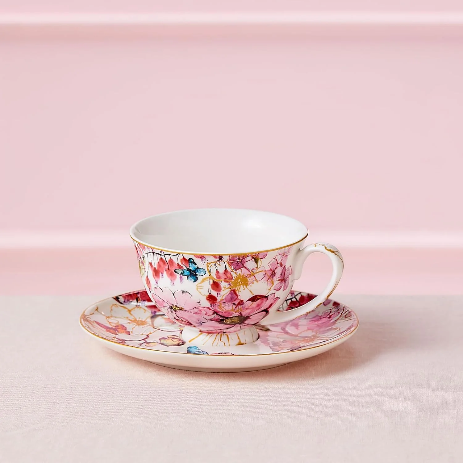 Maxwell & Williams Estelle Michaelides Enchantment Footed Tea Cup & Saucer Set - Image 3
