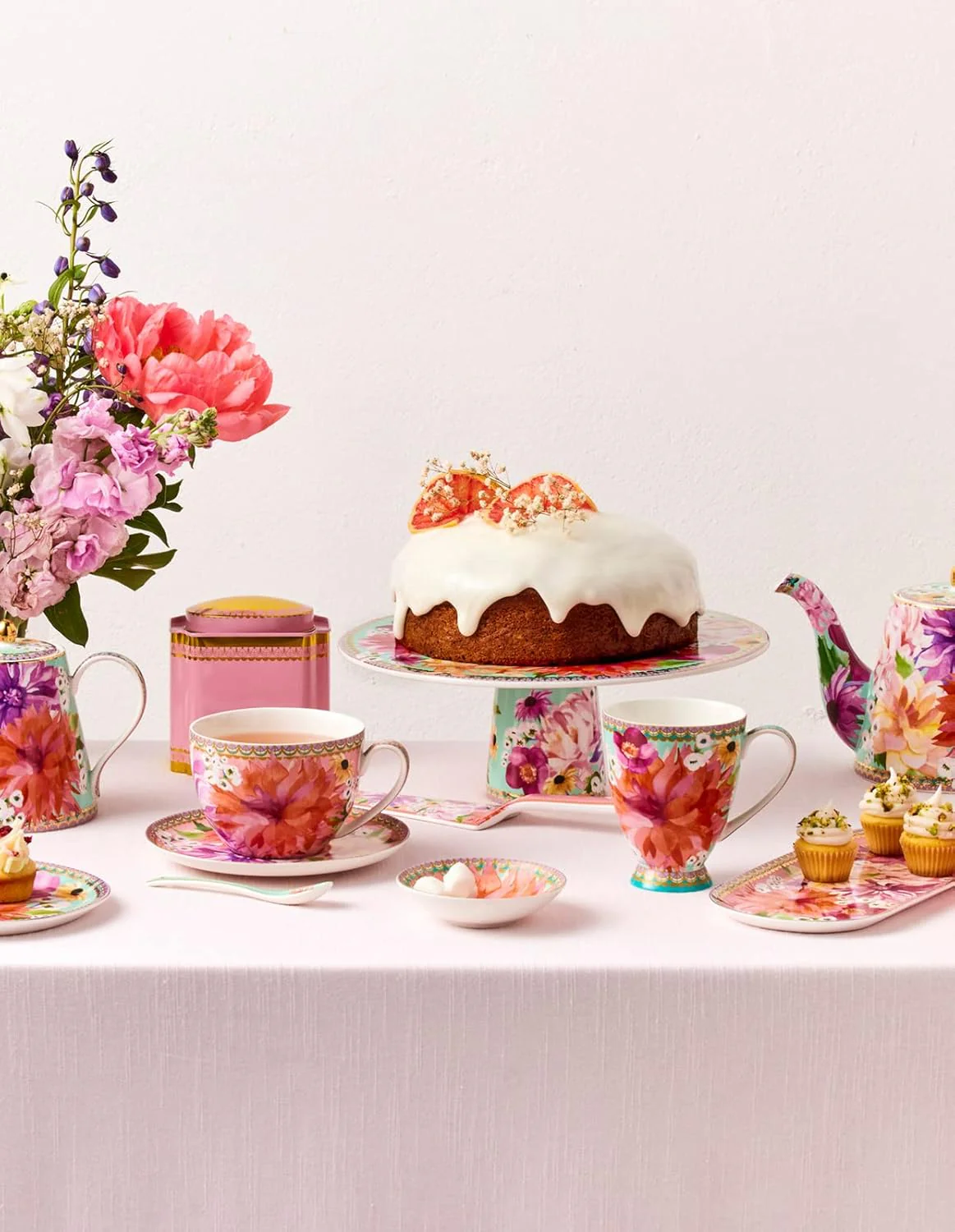 Maxwell & Williams Teas & C’S Dahlia Daze Breakfast Cup & Saucer, Sky - Image 7