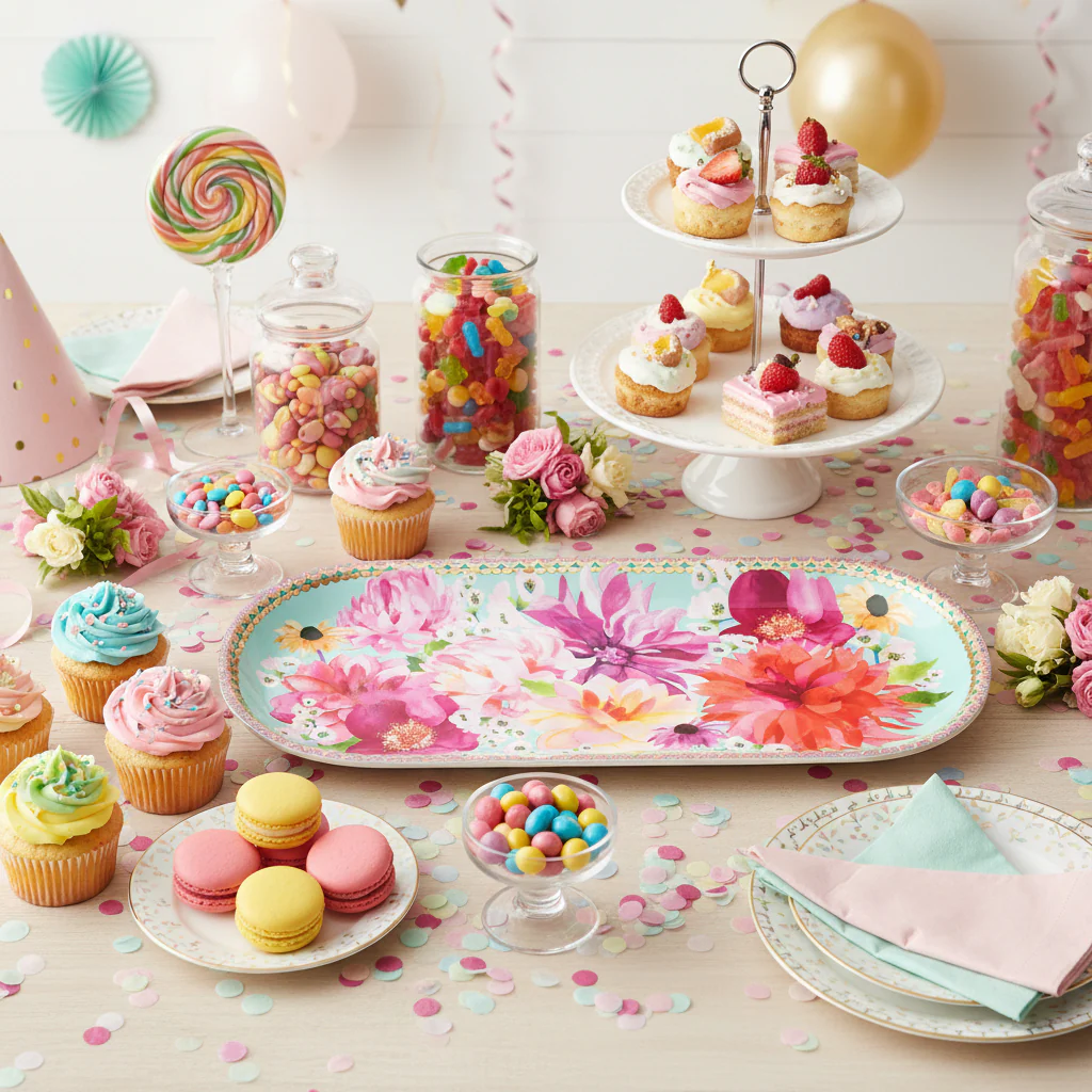 Maxwell & Williams Teas & C’S Dahlia Daze Serving Platter, Sky - Image 4