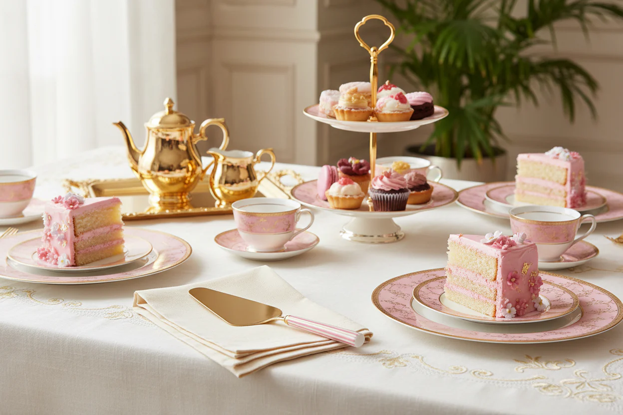 Maxwell & Williams Teas & C's Regency Cake Server, Pink - Image 4