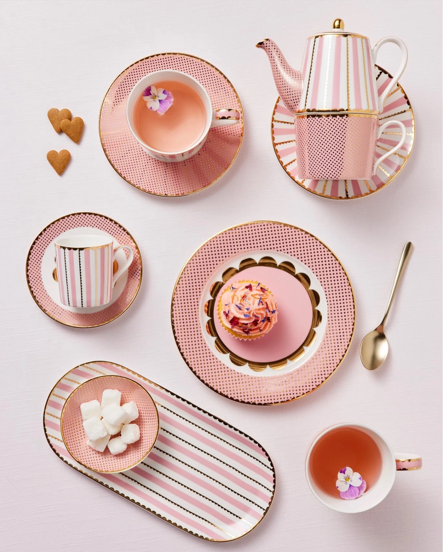 Maxwell & Williams Teas & C's Regency Platter & Dish Set, Pink - Image 5