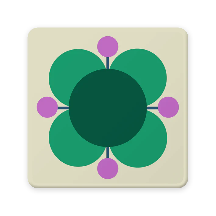 Orla Kiely Atomic Flower Coasters (Set Of 6 ) - Image 5