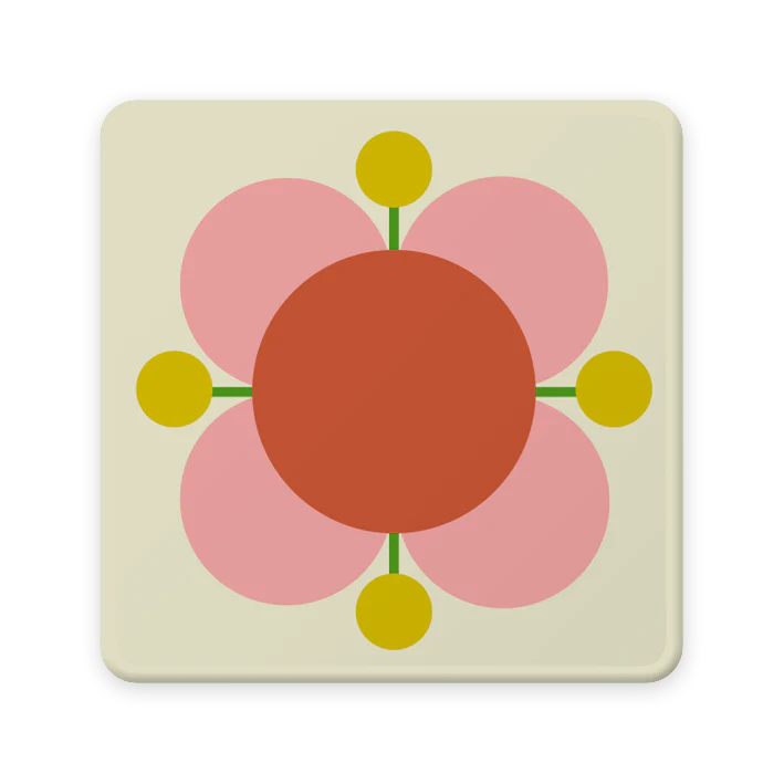 Orla Kiely Atomic Flower Coasters (Set Of 6 ) - Image 7