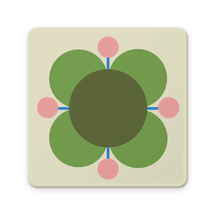 Orla Kiely Atomic Flower Coasters (Set Of 6 ) - Image 8