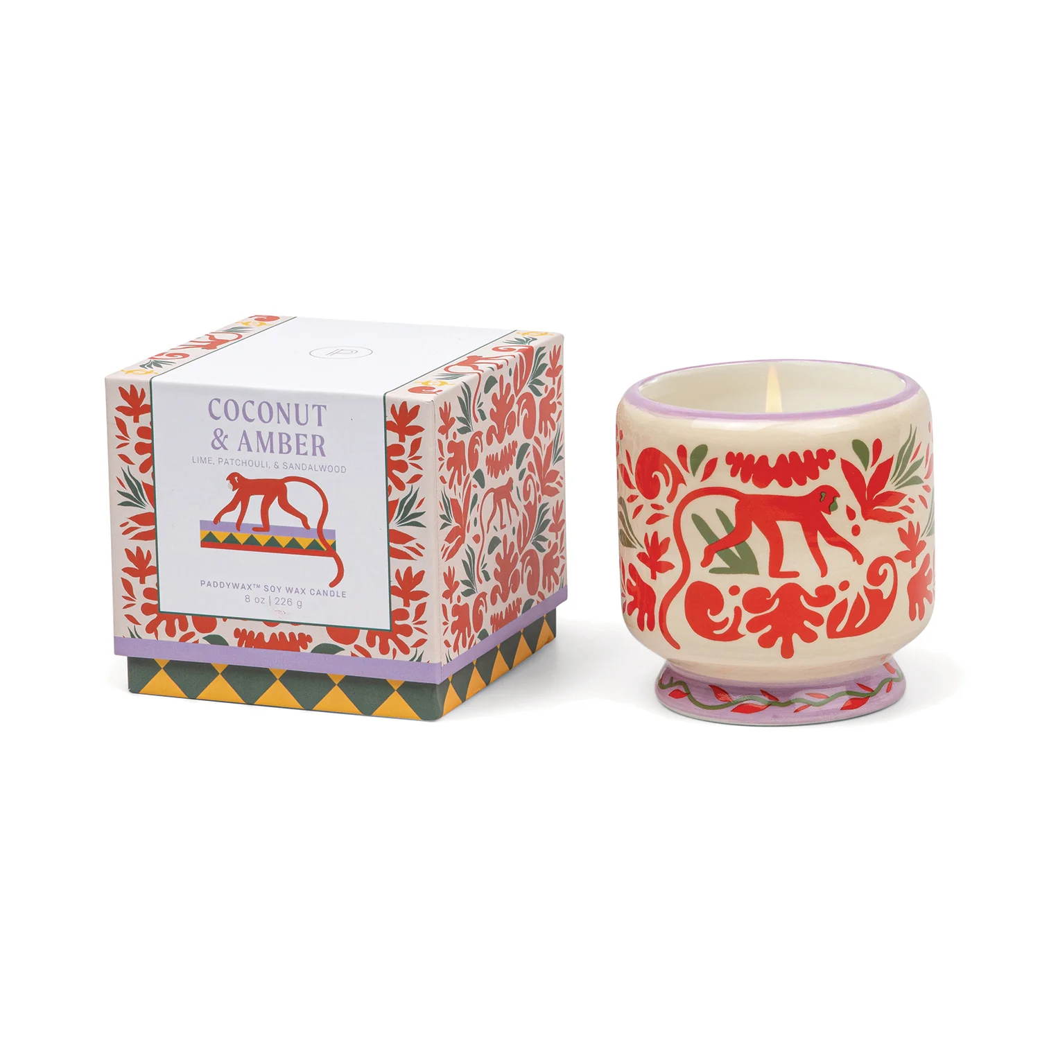 Paddywax A Dopo Jungle Ceramic Scented Candle, Coconut & Amber - Image 2