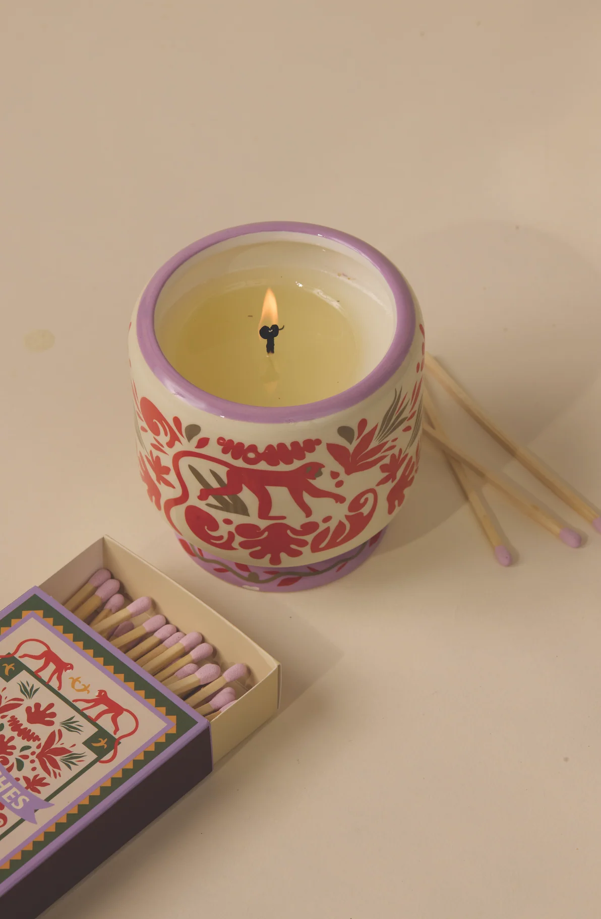 Paddywax A Dopo Jungle Ceramic Scented Candle, Coconut & Amber - Image 3