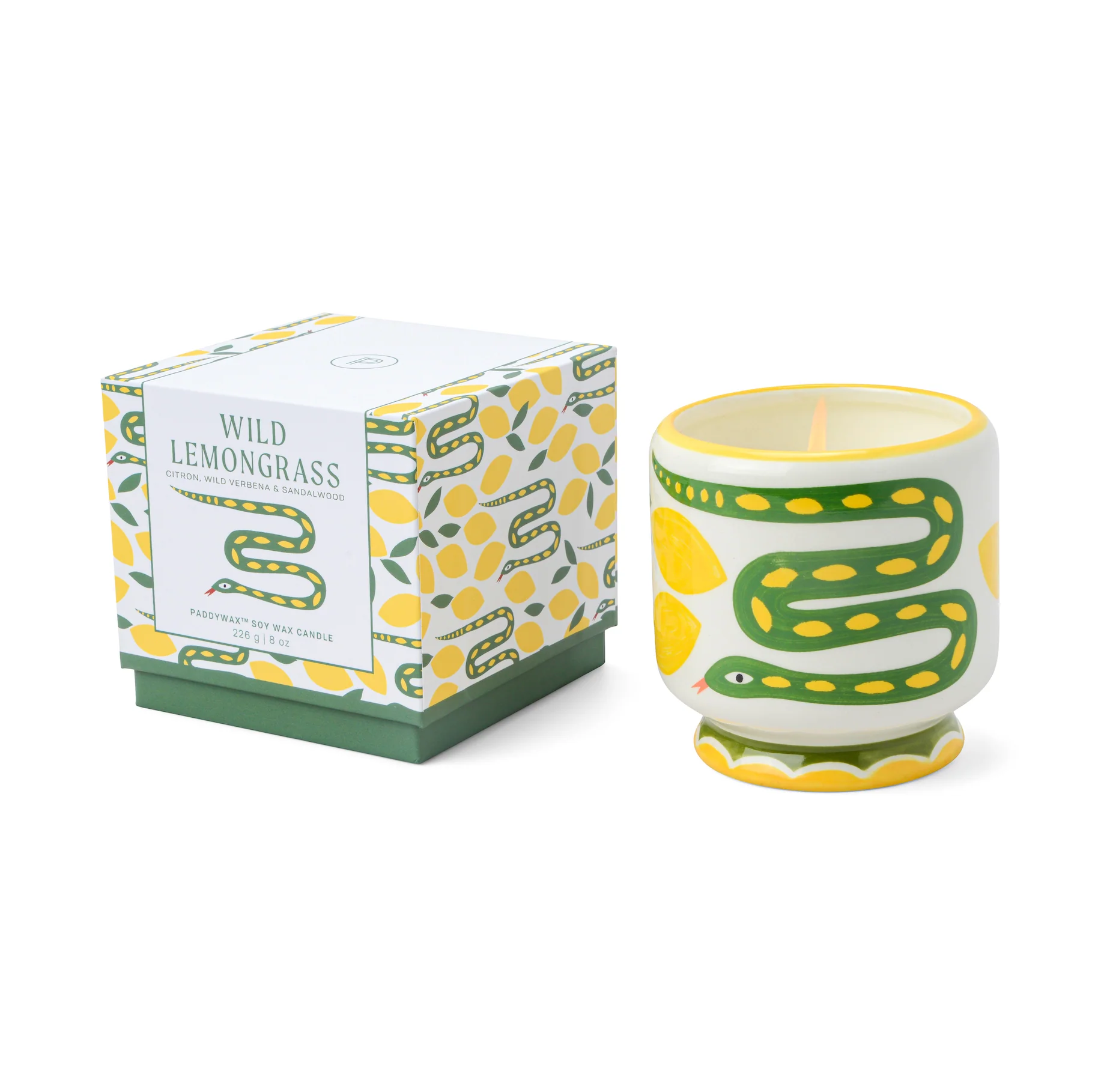 Paddywax A Dopo Snake Ceramic Scented Candle, Wild Lemongrass - Image 3