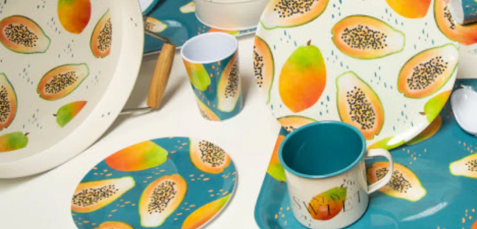 Papaya Bliss Melamine Picnic Beaker - Image 5