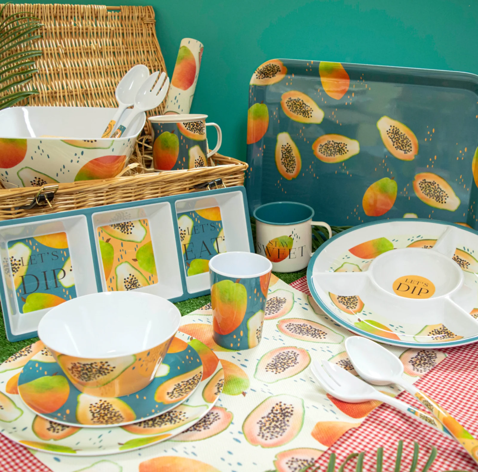 Papaya Bliss Melamine Picnic Beaker - Image 6