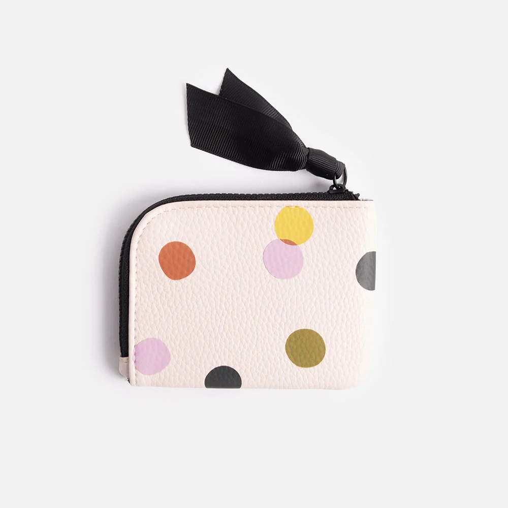 Caroline Gardner Pink Polka Dots Corner Purse - Image 2