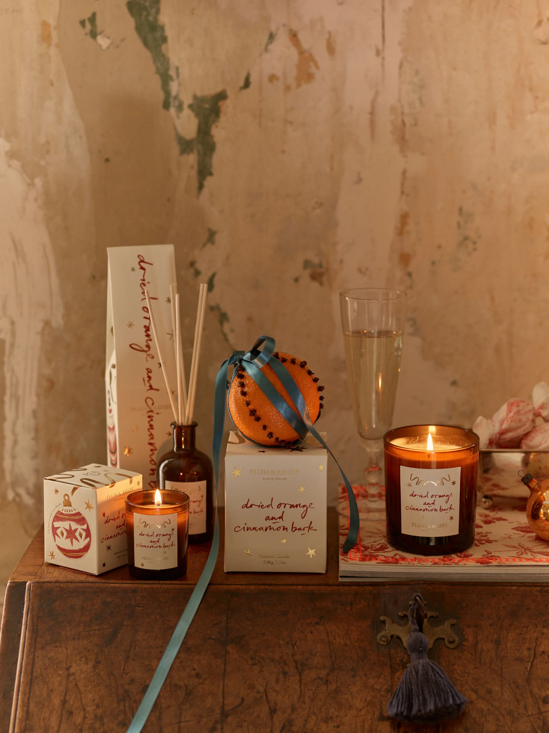 Plum & Ashby Dried Orange & Cinnamon Bark Scented Votive - Image 4